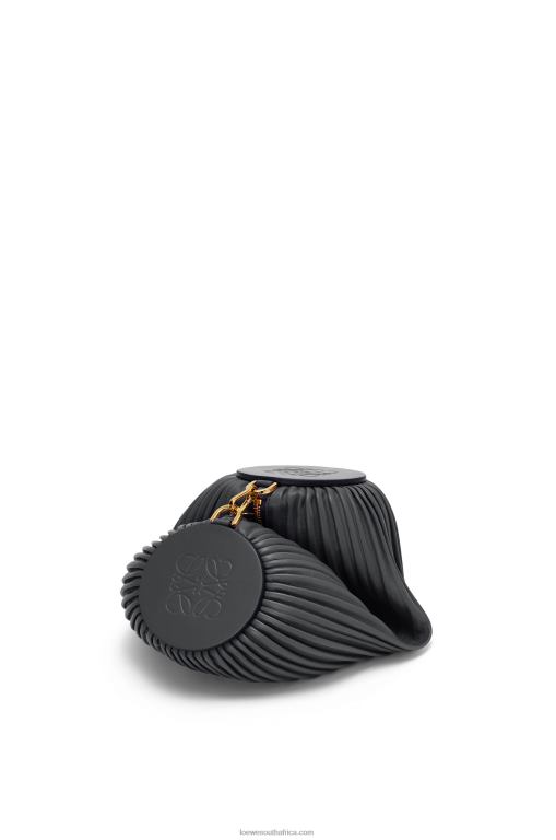 Loewe Women Bracelet Pouch in pleated nappa 206XF632 Black