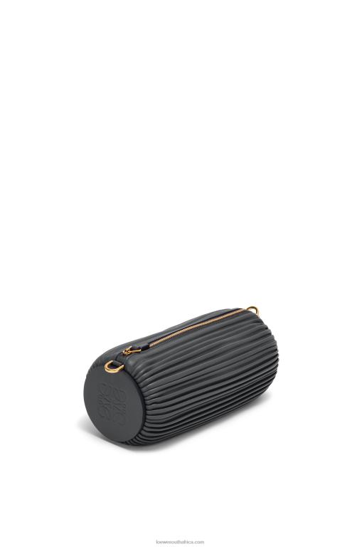 Loewe Women Bracelet Pouch in pleated nappa 206XF632 Black