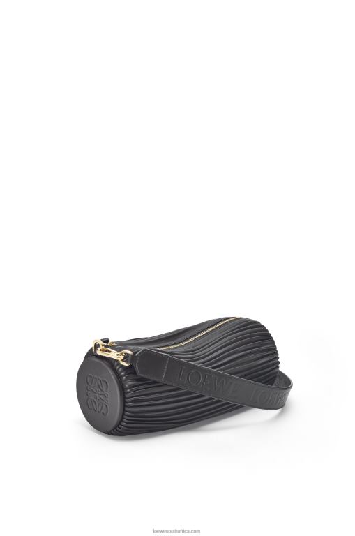 Loewe Women Bracelet Pouch in pleated nappa 206XF632 Black