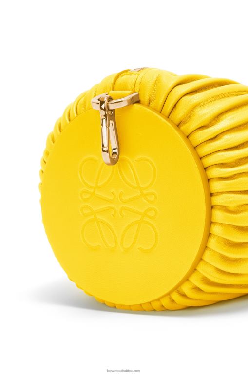 Loewe Women Bracelet pouch in nappa calfskin 206XF589 Lemon