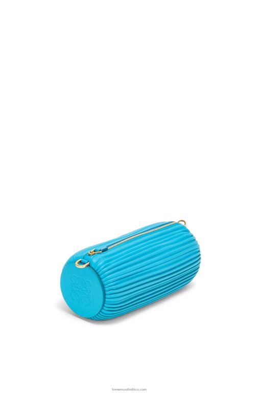 Loewe Women Bracelet pouch in nappa calfskin 206XF591 Cyan