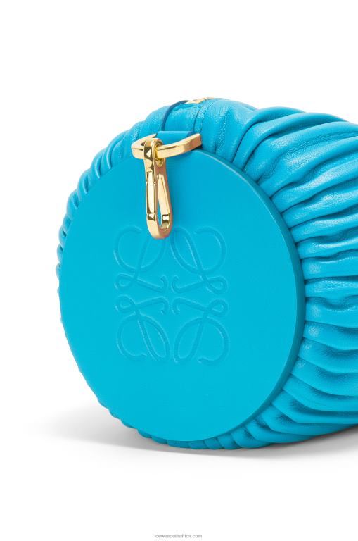 Loewe Women Bracelet pouch in nappa calfskin 206XF591 Cyan