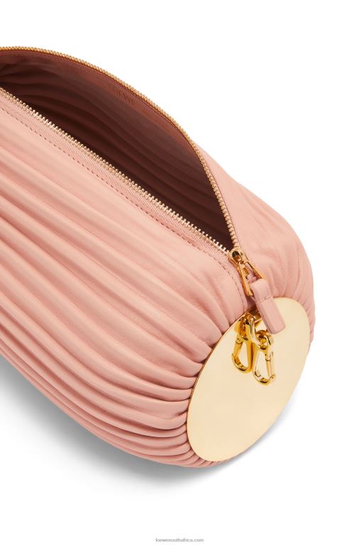 Loewe Women Bracelet pouch in nappa calfskin and brass 206XF618 Pale Pink