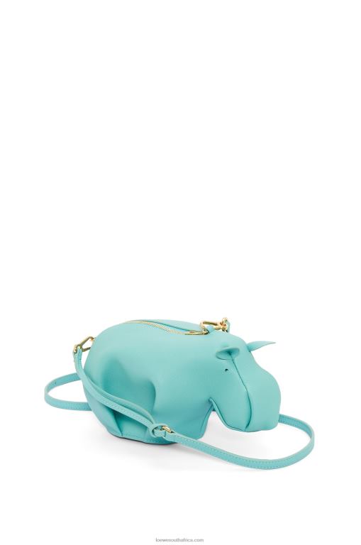 Loewe Women Hippo bag in classic calfskin 206XF392 Fresh Mint