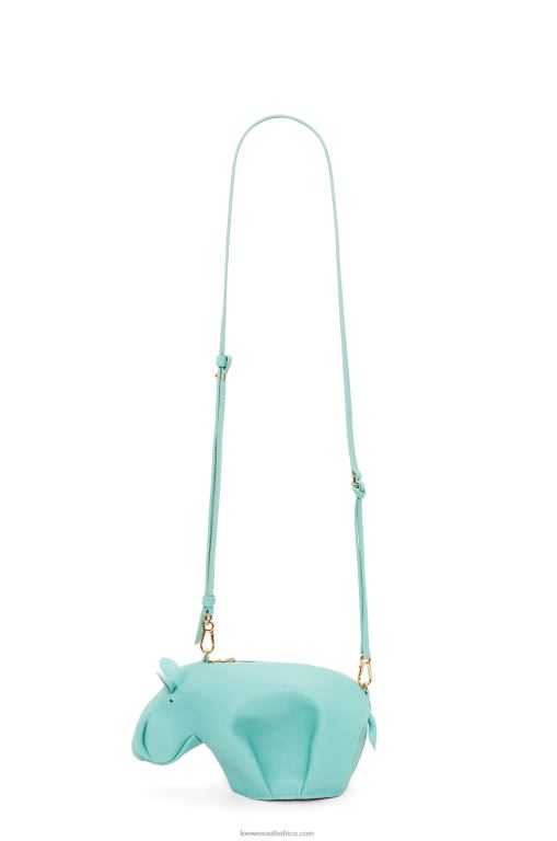 Loewe Women Hippo bag in classic calfskin 206XF392 Fresh Mint