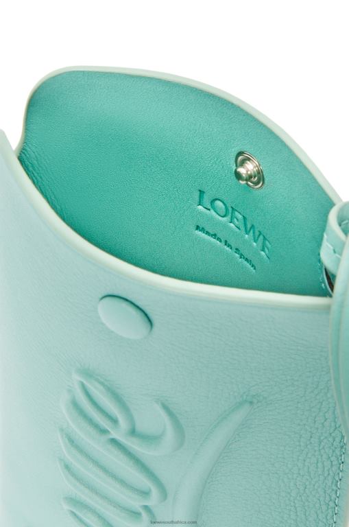 Loewe Women Loop pouch in classic calfskin 206XF594 Fresh Mint