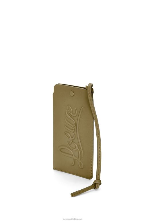 Loewe Women Loop pouch in classic calfskin 206XF595 Olive