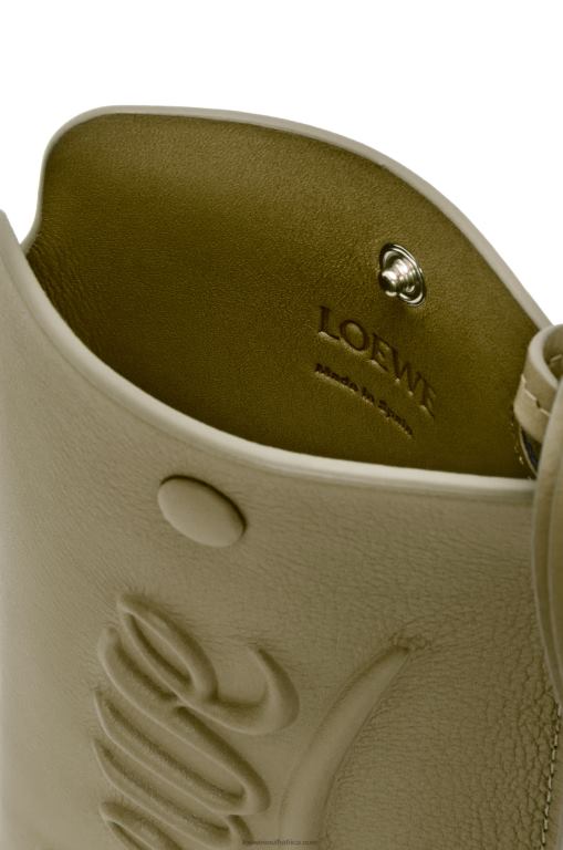 Loewe Women Loop pouch in classic calfskin 206XF595 Olive