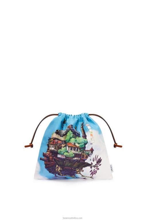 Loewe Women Moving Castle drawstring pouch in canvas 206XF631 Multicolor