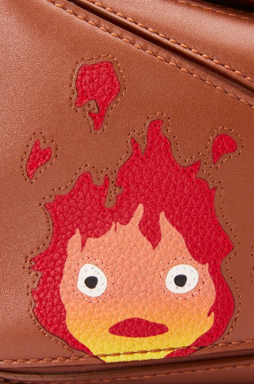 Loewe Women Calcifer mini Puzzle bag in satin calfskin 206XF260 Rust
