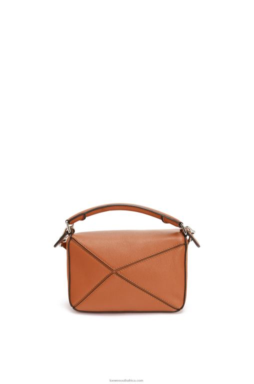 Loewe Women Mini Puzzle bag in classic calfskin 206XF214 Tan
