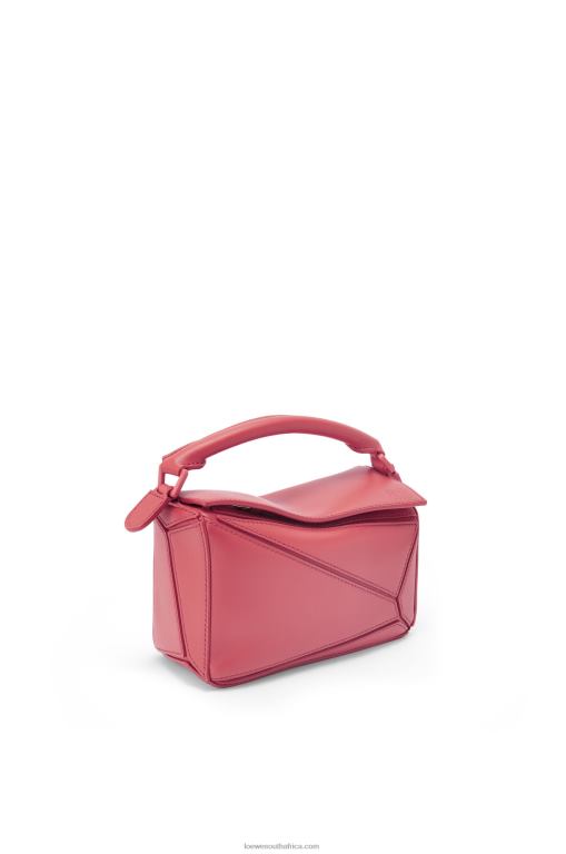 Loewe Women Mini Puzzle bag in satin calfskin 206XF266 Plumrose