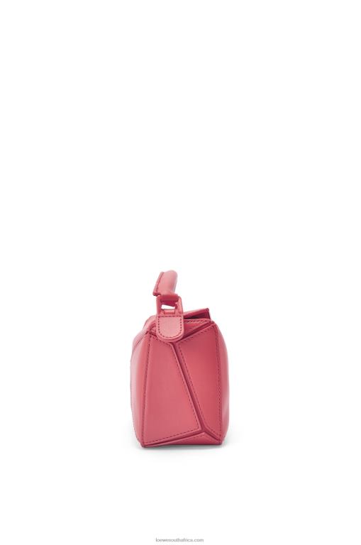 Loewe Women Mini Puzzle bag in satin calfskin 206XF266 Plumrose
