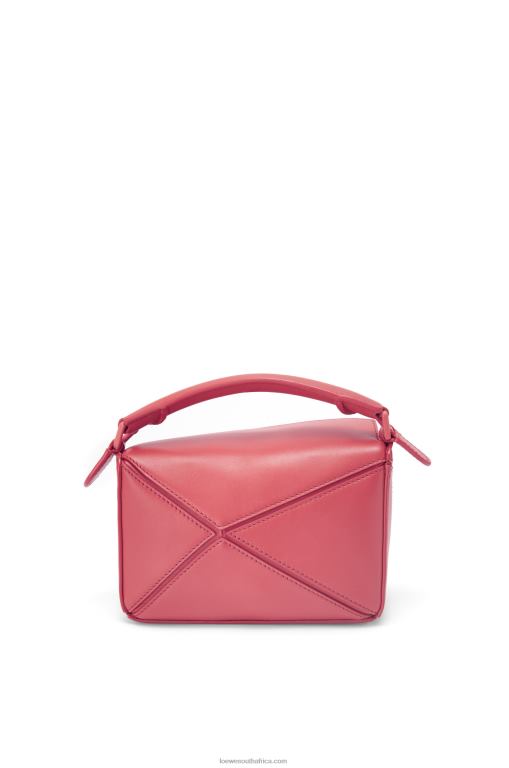 Loewe Women Mini Puzzle bag in satin calfskin 206XF266 Plumrose