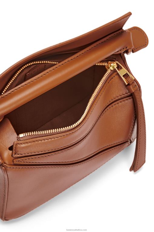 Loewe Women Mini Puzzle bag in satin calfskin 206XF273 Pecan