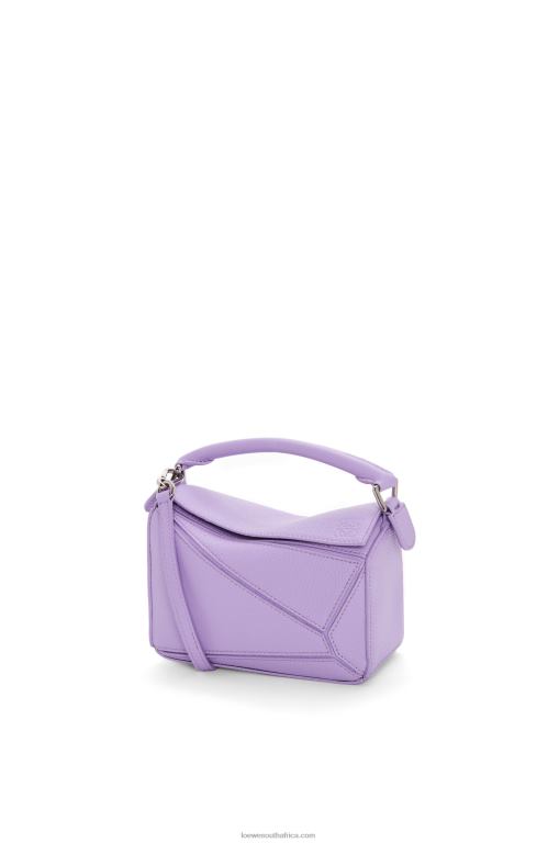 Loewe Women Mini Puzzle bag in soft grained calfskin 206XF199 Light Mauve