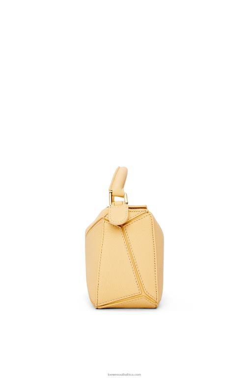 Loewe Women Mini Puzzle bag in soft grained calfskin 206XF234 Dark Butter
