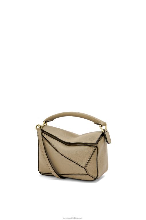 Loewe Women Mini Puzzle bag in soft grained calfskin 206XF560 Artichoke Green