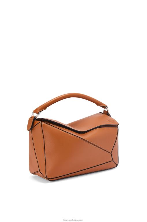 Loewe Women Puzzle bag in classic calfskin 206XF487 Tan