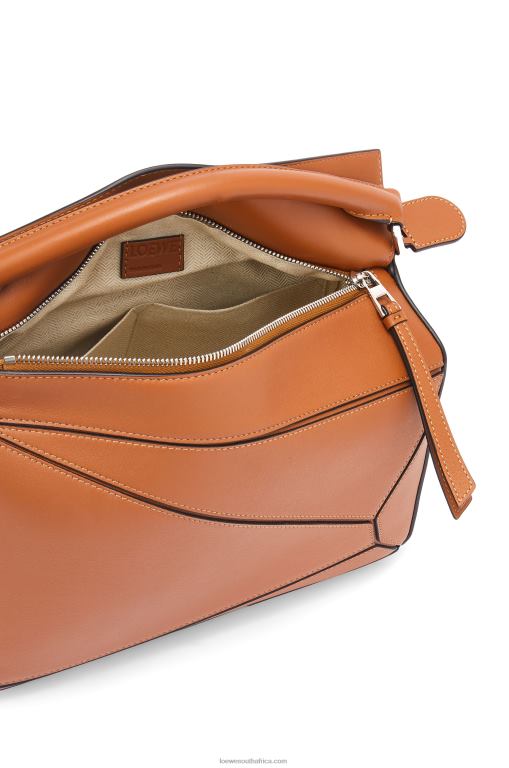 Loewe Women Puzzle bag in classic calfskin 206XF487 Tan