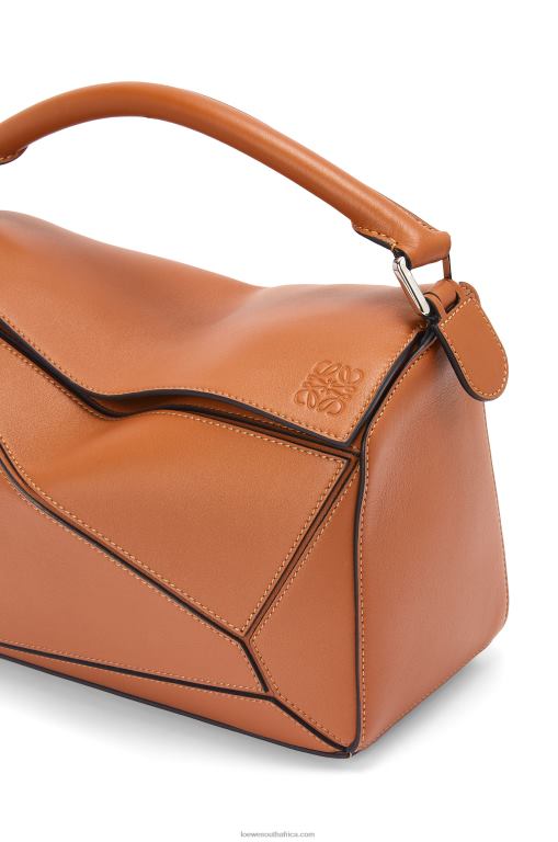 Loewe Women Puzzle bag in classic calfskin 206XF487 Tan