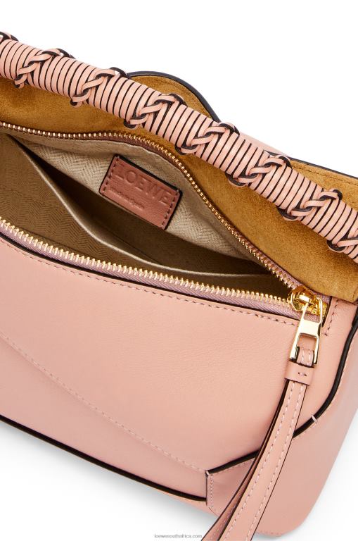 Loewe Women Small Puzzle Edge bag in nappa calfskin 206XF498 Dusty Pink