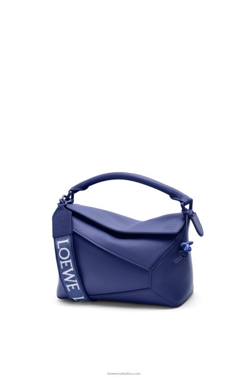 Loewe Women Small Puzzle Edge bag in satin calfskin 206XF531 Deep Purple Glaze