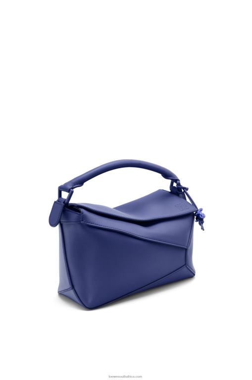 Loewe Women Small Puzzle Edge bag in satin calfskin 206XF531 Deep Purple Glaze