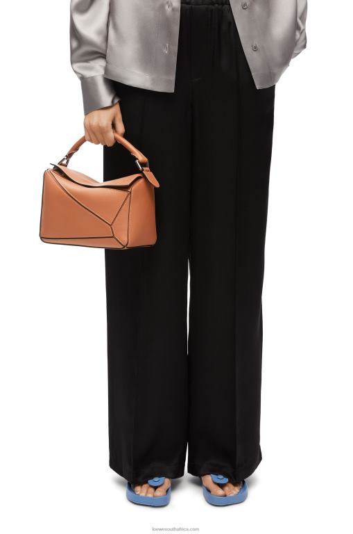 Loewe Women Small Puzzle bag in classic calfskin 206XF364 Tan