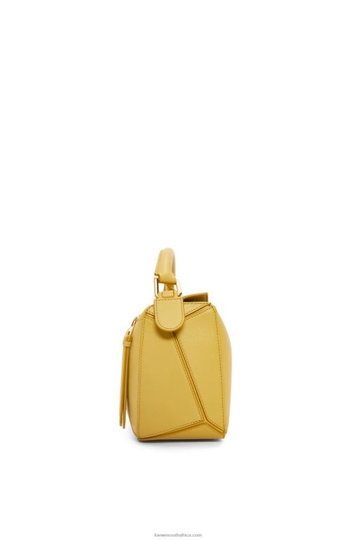 Loewe Women Small Puzzle bag in classic calfskin 206XF365 Bright Ochre