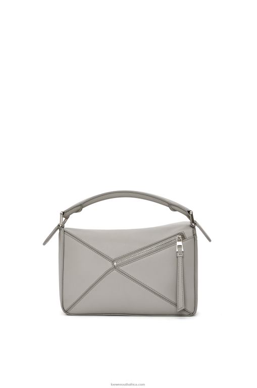 Loewe Women Small Puzzle bag in classic calfskin 206XF537 Pearl Grey
