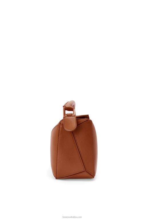 Loewe Women Small Puzzle bag in satin calfskin 206XF470 Pecan