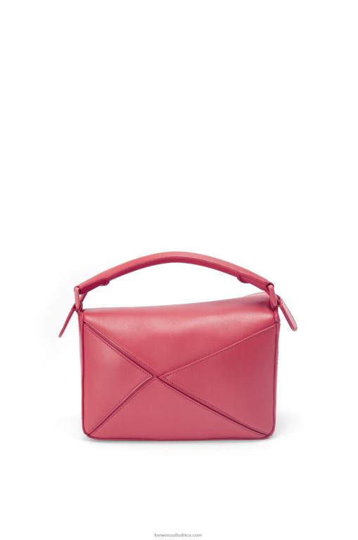Loewe Women Small Puzzle bag in satin calfskin 206XF490 Plumrose
