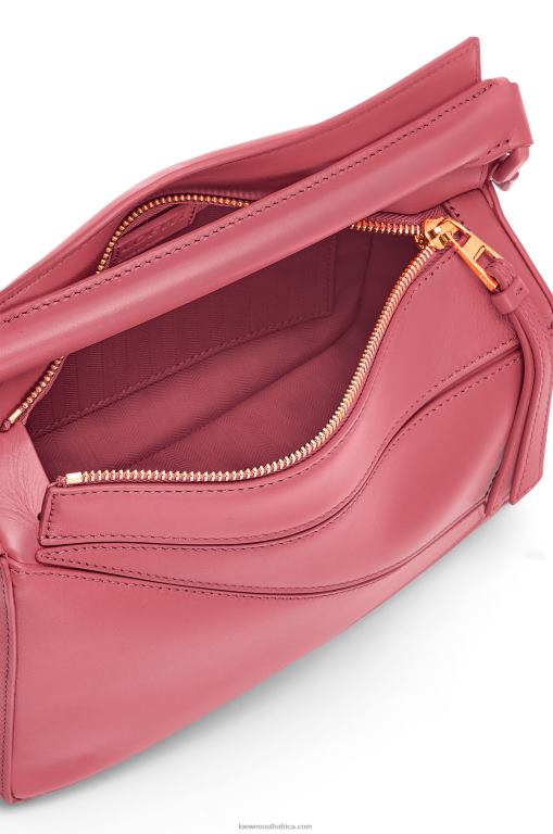 Loewe Women Small Puzzle bag in satin calfskin 206XF490 Plumrose