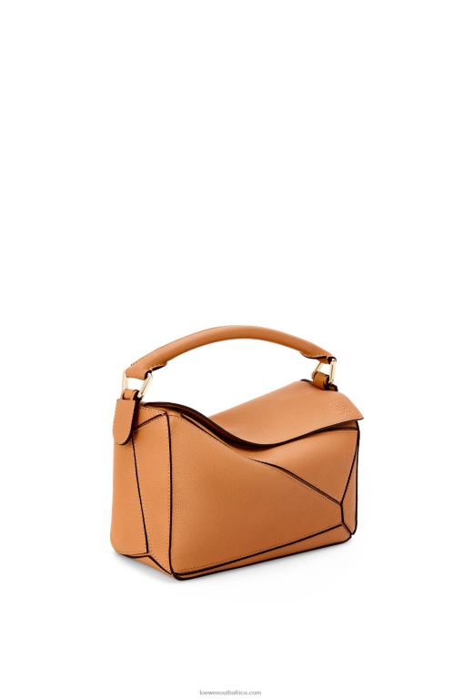 Loewe Women Small Puzzle bag in soft grained calfskin 206XF368 Light Caramel