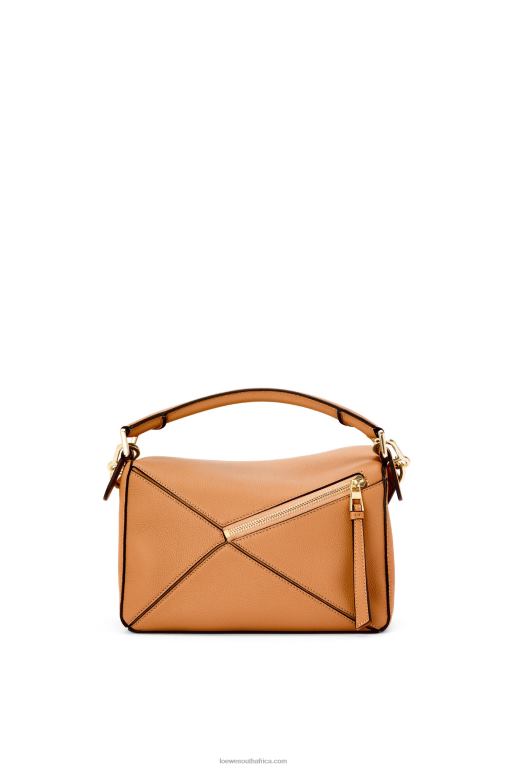 Loewe Women Small Puzzle bag in soft grained calfskin 206XF368 Light Caramel