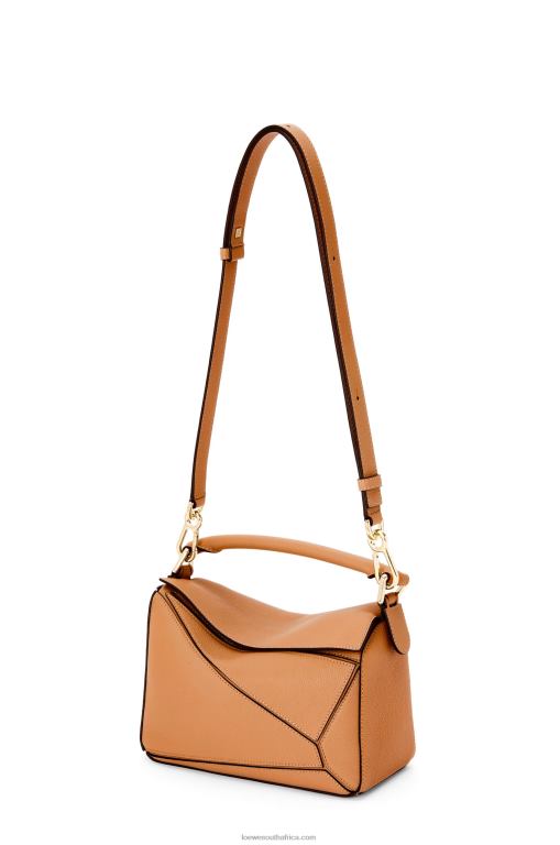 Loewe Women Small Puzzle bag in soft grained calfskin 206XF368 Light Caramel
