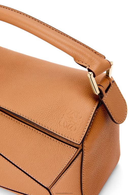 Loewe Women Small Puzzle bag in soft grained calfskin 206XF368 Light Caramel
