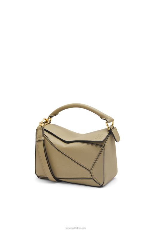 Loewe Women Small Puzzle bag in soft grained calfskin 206XF535 Artichoke Green