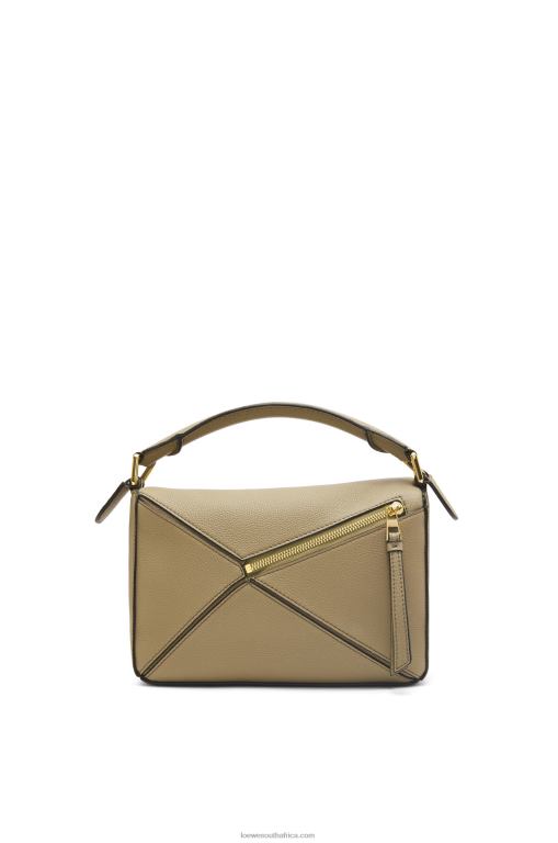 Loewe Women Small Puzzle bag in soft grained calfskin 206XF535 Artichoke Green