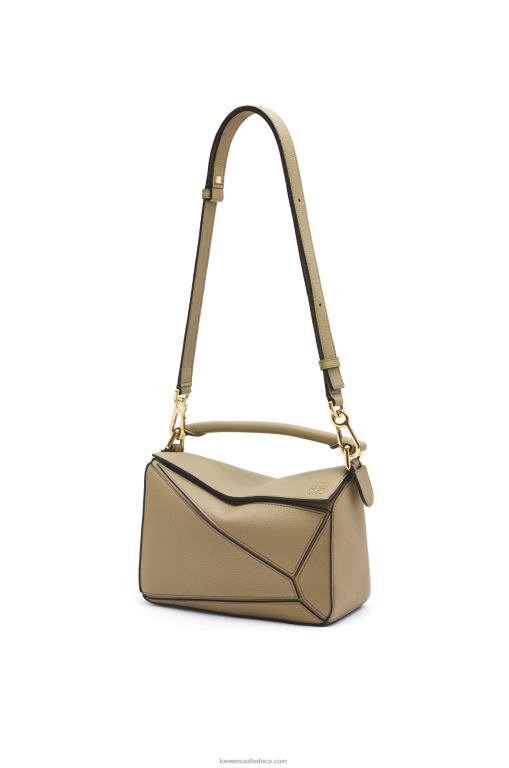 Loewe Women Small Puzzle bag in soft grained calfskin 206XF535 Artichoke Green