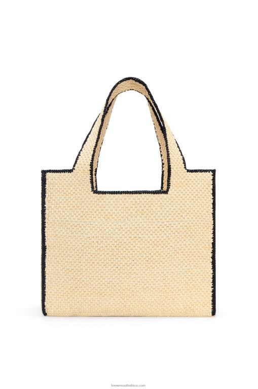 Loewe Women Large Font Tote in raffia 206XF34 Natural