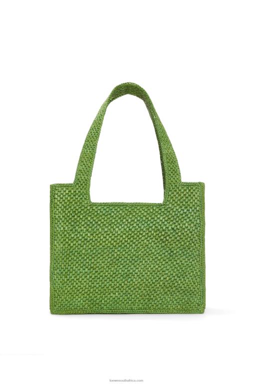 Loewe Women Leaf Font Tote in raffia 206XF31 Green