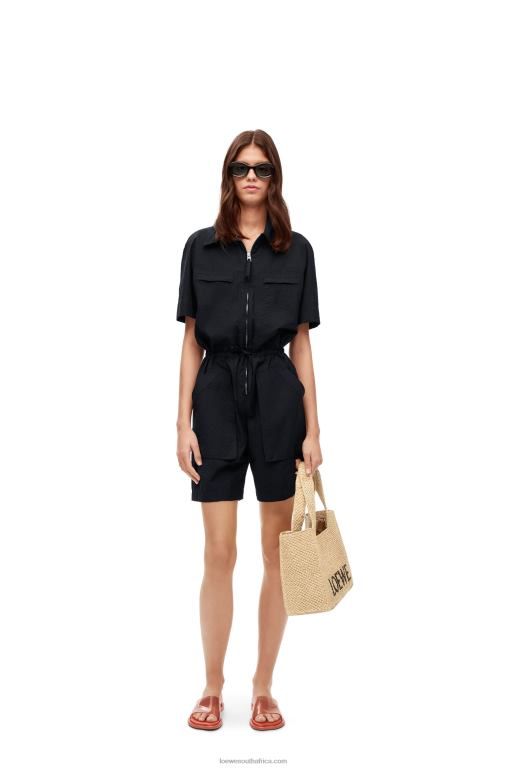 Loewe Women Medium Font Tote in raffia 206XF30 Natural