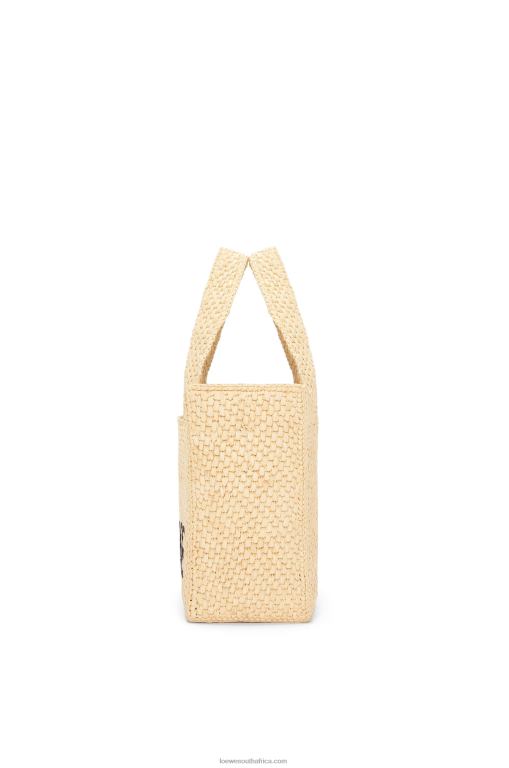 Loewe Women Small Font Tote in raffia 206XF33 Natural