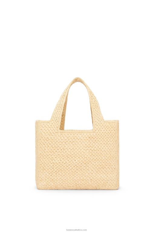 Loewe Women Small Font Tote in raffia 206XF33 Natural
