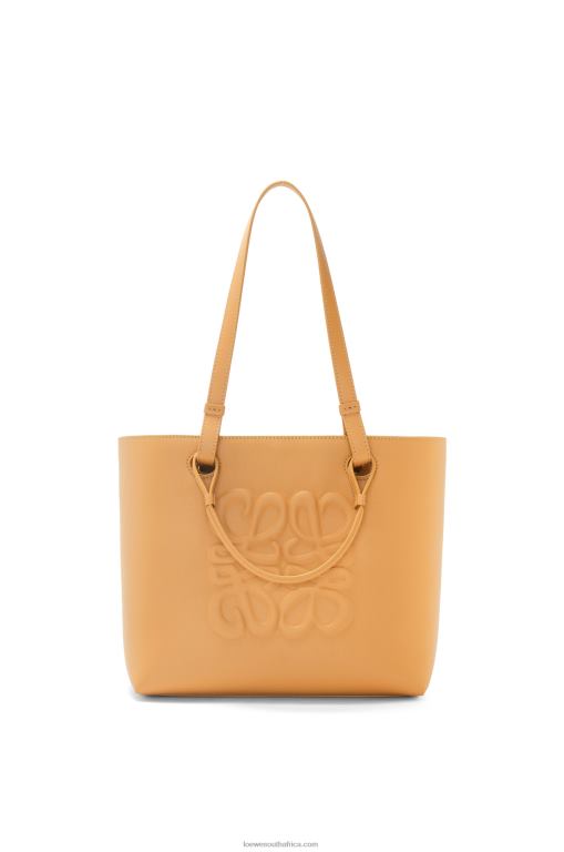 Loewe Women Small Inflated Anagram Tote in classic calfskin 206XF123 Warm Desert