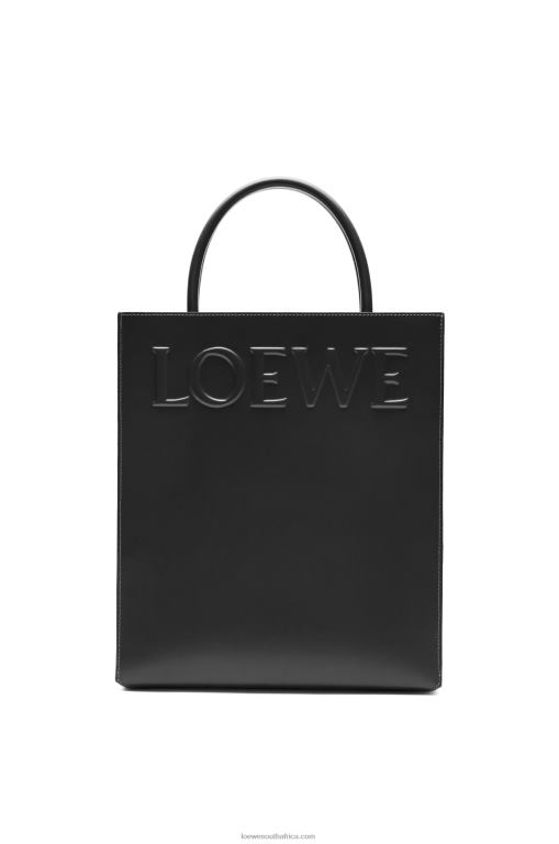 Loewe Women Standard A4 Tote in sleek calfskin 206XF117 Black