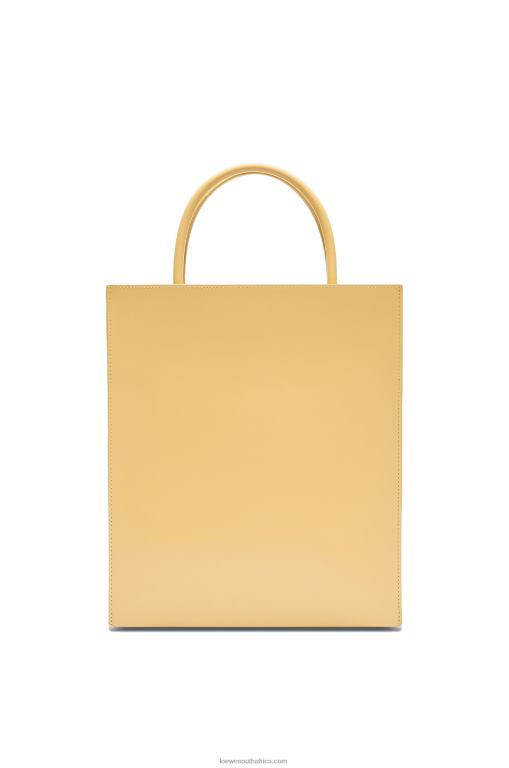 Loewe Women Standard A4 Tote in sleek calfskin 206XF120 Dark Butter