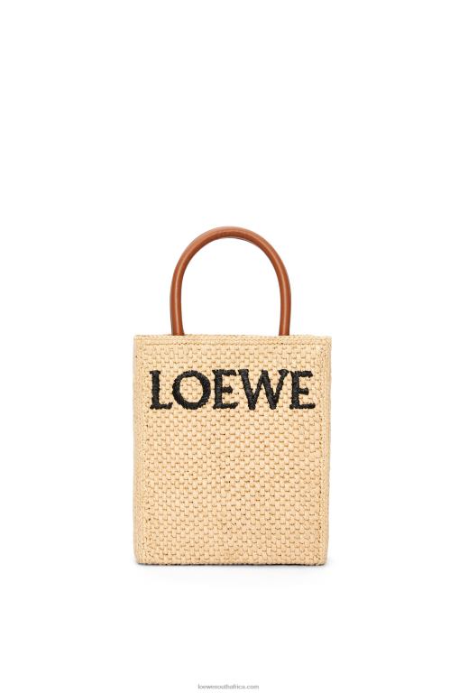 Loewe Women Standard A5 Tote bag in raffia 206XF74 Natural/Black